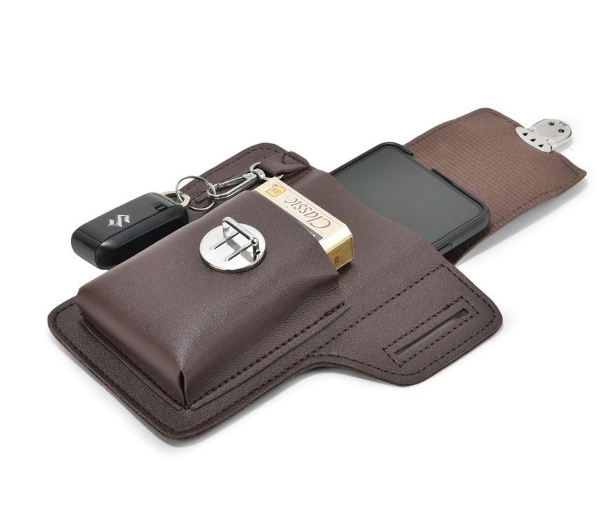 Men's PU Leather Phone Case with Belt Loop by UNV