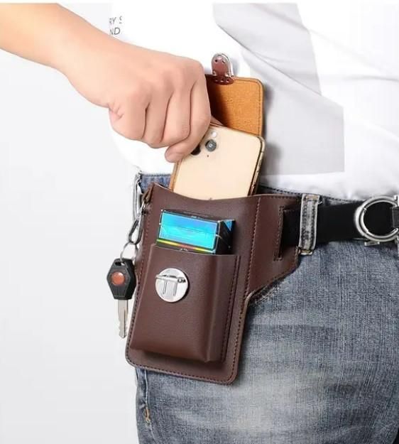 Men's PU Leather Phone Case with Belt Loop by UNV